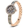 Matrix armbandsur, tillverkat i Schweiz, kristallarmband, grått, roséguldfärgad yta Matrix armbandsur, tillverkat i Schweiz, kristallarmband, grått, roséguldfärgad yta