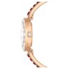 Matrix armbandsur, tillverkat i Schweiz, kristallarmband, rött, roséguldfärgad yta Matrix armbandsur, tillverkat i Schweiz, kristallarmband, rött, roséguldfärgad yta