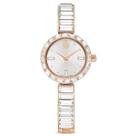 Matrix armbandsur, tillverkat i Schweiz, kristallarmband, vitt, roséguldfärgad yta Matrix armbandsur, tillverkat i Schweiz, kristallarmband, vitt, roséguldfärgad yta