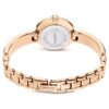 Matrix armbandsur, tillverkat i Schweiz, kristallarmband, vitt, roséguldfärgad yta