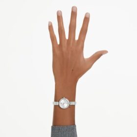 Matrix armbandsur, tillverkat i Schweiz, kristallarmband, vitt, rostfritt stål Matrix armbandsur, tillverkat i Schweiz, kristallarmband, vitt, rostfritt stål
