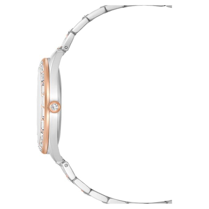 Matrix Date-klocka, tillverkad i Schweiz, metallarmband, roséguldfärgad, blandad metallfinish Matrix Date-klocka, tillverkad i Schweiz, metallarmband, roséguldfärgad, blandad metallfinish