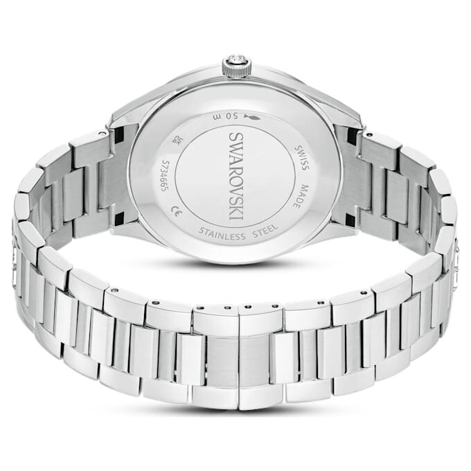 Matrix Date-klocka, tillverkad i Schweiz, metallarmband, silverfärgad, rostfritt stål Matrix Date-klocka, tillverkad i Schweiz, metallarmband, silverfärgad, rostfritt stål