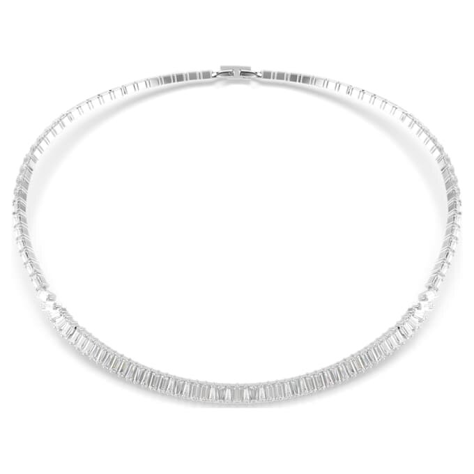 Matrix-halsband med baguetteslipning, vitt, rodiumpläterat Matrix-halsband med baguetteslipning, vitt, rodiumpläterat