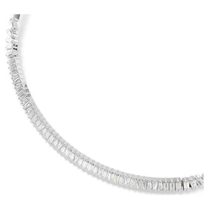 Matrix-halsband med baguetteslipning, vitt, rodiumpläterat Matrix-halsband med baguetteslipning, vitt, rodiumpläterat