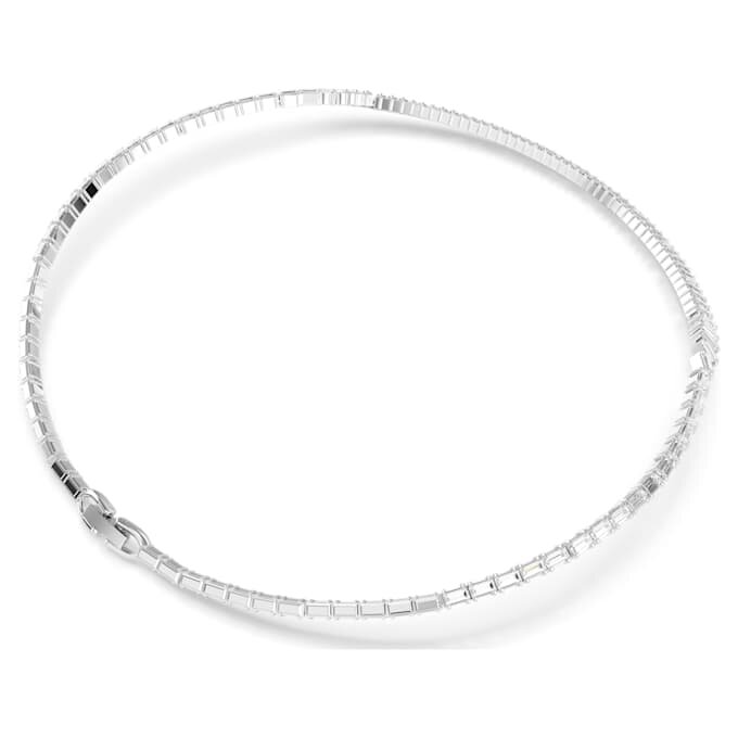 Matrix-halsband med baguetteslipning, vitt, rodiumpläterat Matrix-halsband med baguetteslipning, vitt, rodiumpläterat