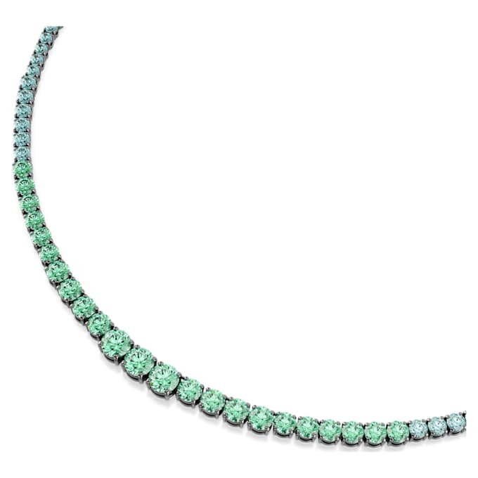 Matrix-halsband med färgövergångar i runda slipningar, flerfärgat, ruteniumpläterat Matrix-halsband med färgövergångar i runda slipningar, flerfärgat, ruteniumpläterat