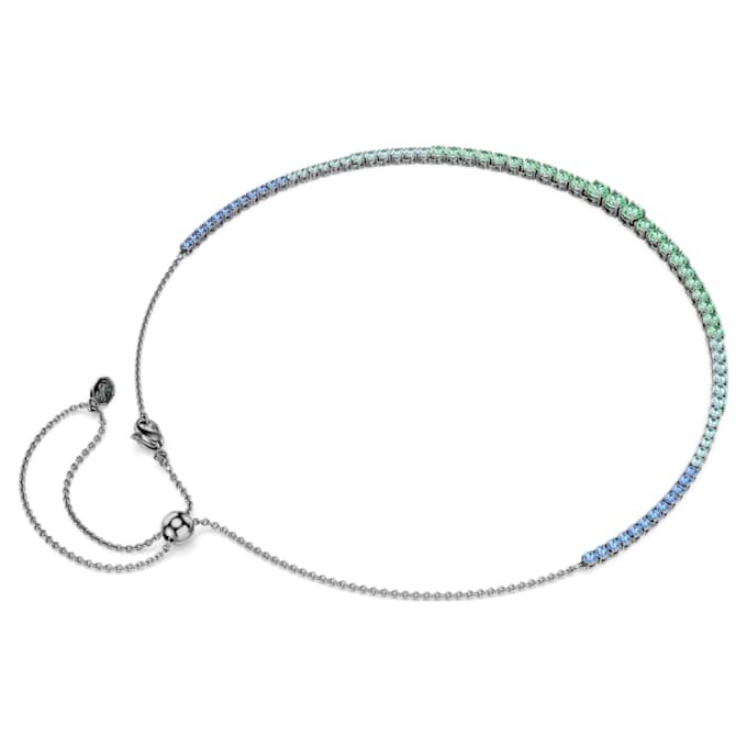 Matrix-halsband med färgövergångar i runda slipningar, flerfärgat, ruteniumpläterat Matrix-halsband med färgövergångar i runda slipningar, flerfärgat, ruteniumpläterat