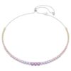 Matrix-halsband med gradient av rundslipade kristaller, flerfärgat, rodiumpläterat Matrix-halsband med gradient av rundslipade kristaller, flerfärgat, rodiumpläterat