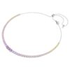 Matrix-halsband med gradient av rundslipade kristaller, flerfärgat, rodiumpläterat Matrix-halsband med gradient av rundslipade kristaller, flerfärgat, rodiumpläterat