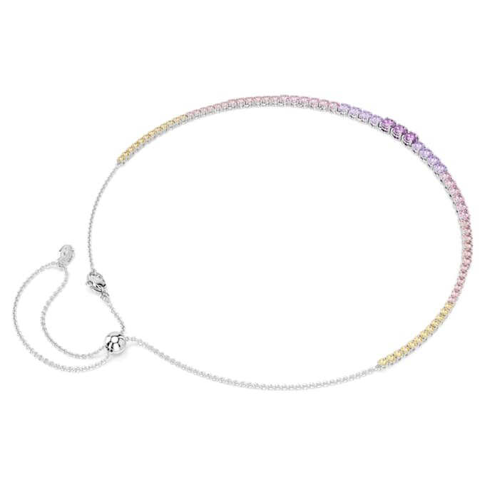 Matrix-halsband med gradient av rundslipade kristaller, flerfärgat, rodiumpläterat Matrix-halsband med gradient av rundslipade kristaller, flerfärgat, rodiumpläterat