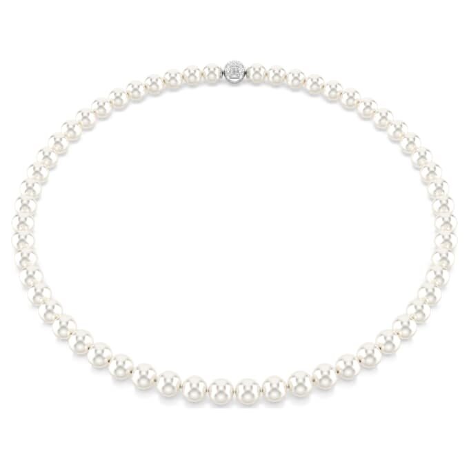 Matrix-halsband med kristallpärlor, vitt, rodiumpläterat Matrix-halsband med kristallpärlor, vitt, rodiumpläterat