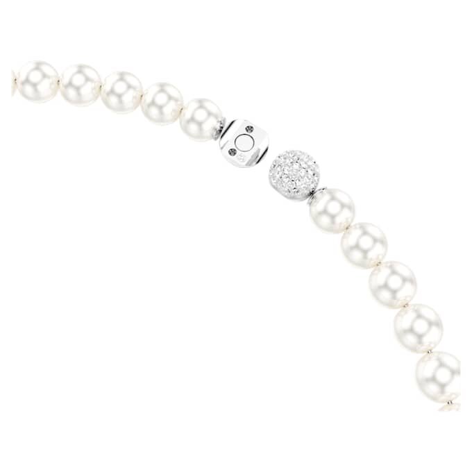 Matrix-halsband med kristallpärlor, vitt, rodiumpläterat Matrix-halsband med kristallpärlor, vitt, rodiumpläterat