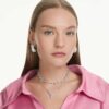 Constella-halsband med blandade slipningar, blått, rodiumpläterat