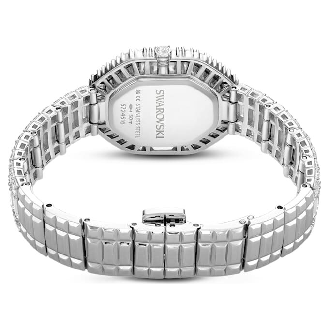 Matrix Octagon-klocka med baguetteslipning, metallarmband, silverfärgad, rostfritt stål Matrix Octagon-klocka med baguetteslipning, metallarmband, silverfärgad, rostfritt stål