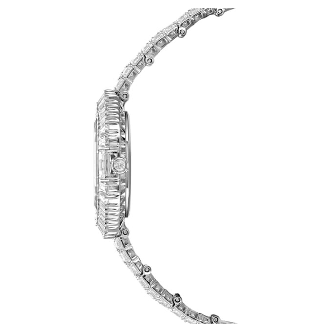 Matrix Octagon-klocka med baguetteslipning, metallarmband, silverfärgad, rostfritt stål Matrix Octagon-klocka med baguetteslipning, metallarmband, silverfärgad, rostfritt stål