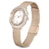 Matrix Octagon-klocka med metallarmband, guldfärgad, champagneguldfärgad yta