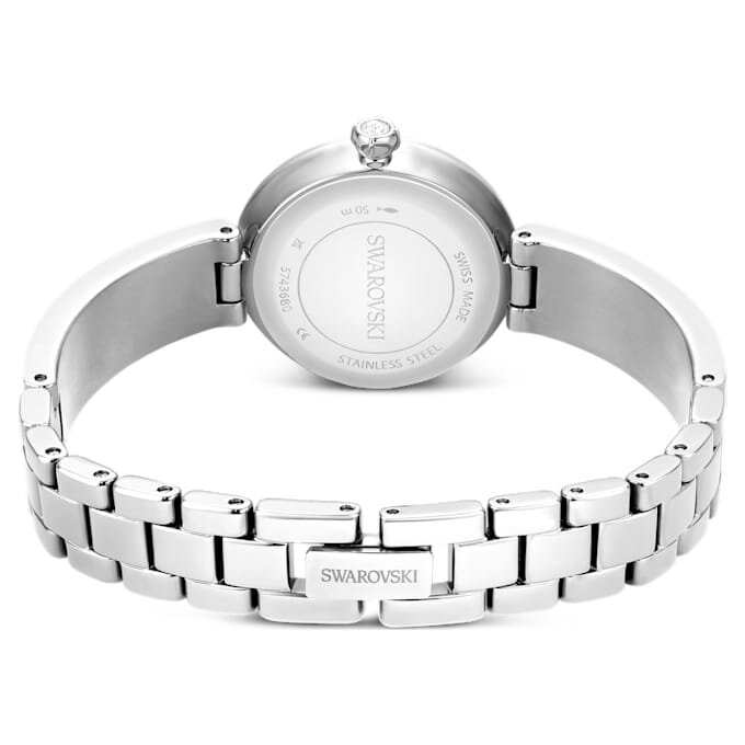 Matrix Pearl armbandsur, tillverkat i Schweiz, kristallarmband, vitt, rostfritt stål Matrix Pearl armbandsur, tillverkat i Schweiz, kristallarmband, vitt, rostfritt stål