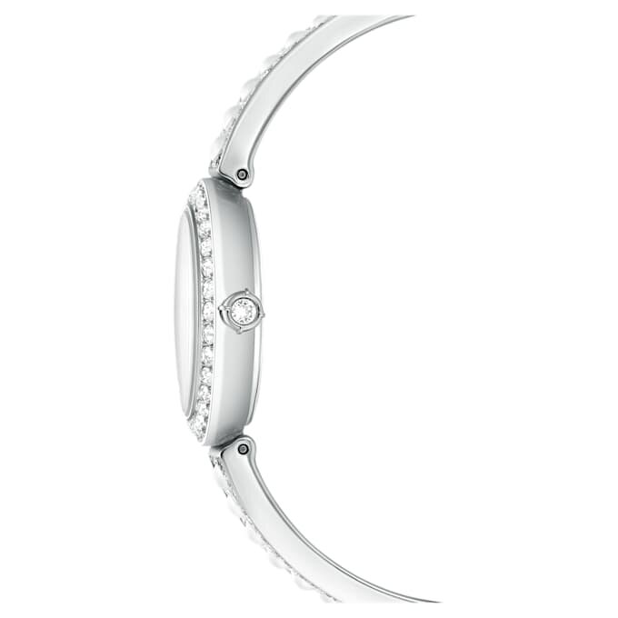 Matrix Pearl armbandsur, tillverkat i Schweiz, kristallarmband, vitt, rostfritt stål Matrix Pearl armbandsur, tillverkat i Schweiz, kristallarmband, vitt, rostfritt stål