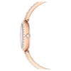Matrix Pearl Bangle-armband, tillverkat i Schweiz, kristallarmband, vitt, roséguldfärgad yta