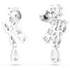 Matrix-örhängen med blandade slipningar, vita, rodiumpläterade Matrix-örhängen med blandade slipningar, vita, rodiumpläterade