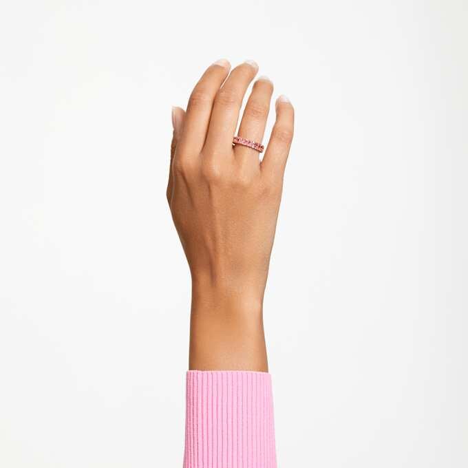 Matrix-ring med baguetteslipning, rosa, roséguldpläterad Matrix-ring med baguetteslipning, rosa, roséguldpläterad