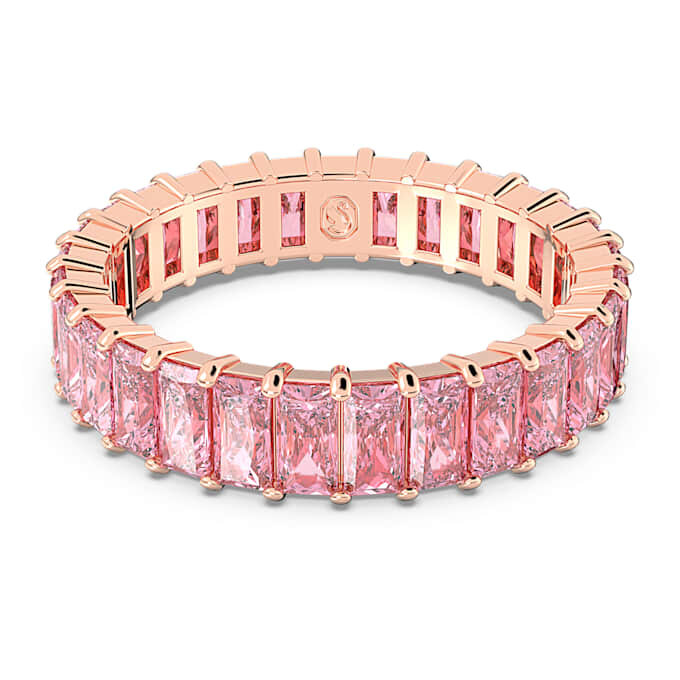 Matrix-ring med baguetteslipning, rosa, roséguldpläterad Matrix-ring med baguetteslipning, rosa, roséguldpläterad