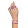 Armband med åttkantiga kristaller, rosa, roséguldfinish Armband med åttkantiga kristaller, rosa, roséguldfinish