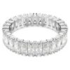 Matrix-ring med baguetteslipning, vit, silverfärgad yta Matrix-ring med baguetteslipning, vit, silverfärgad yta