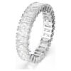 Matrix-ring med baguetteslipning, vit, silverfärgad yta Matrix-ring med baguetteslipning, vit, silverfärgad yta