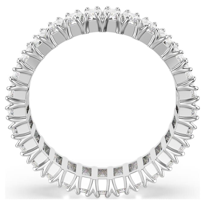 Matrix-ring med baguetteslipning, vit, silverfärgad yta Matrix-ring med baguetteslipning, vit, silverfärgad yta
