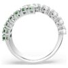 Matrix-ring med blandade slipningar, grön, rodiumpläterad Matrix-ring med blandade slipningar, grön, rodiumpläterad