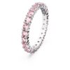 Matrix-ring med rund slipning, rosa, rodiumpläterad Matrix-ring med rund slipning, rosa, rodiumpläterad