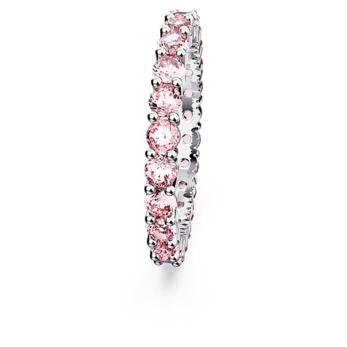 Matrix-ring med rund slipning, rosa, rodiumpläterad Matrix-ring med rund slipning, rosa, rodiumpläterad