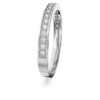 Matrix-ring, vit, rodiumpläterad Matrix-ring, vit, rodiumpläterad