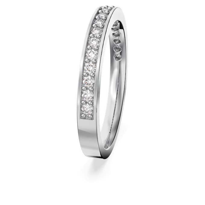Matrix-ring, vit, rodiumpläterad Matrix-ring, vit, rodiumpläterad