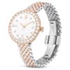 Matrix Tennis 7-Link-klocka, tillverkad i Schweiz, metallarmband, roséguldton, blandad metallfinish