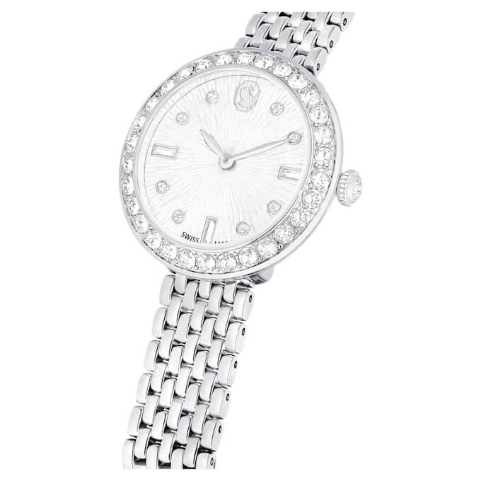Matrix Tennis 7-Link-klocka, tillverkad i Schweiz, metallarmband, silverfärgad, rostfritt stål Matrix Tennis 7-Link-klocka, tillverkad i Schweiz, metallarmband, silverfärgad, rostfritt stål