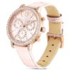 Matrix Tennis Chrono-klocka, tillverkad i Schweiz, läderarmband, rosa, roséguldtonad yta Matrix Tennis Chrono-klocka, tillverkad i Schweiz, läderarmband, rosa, roséguldtonad yta