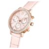 Matrix Tennis Chrono-klocka, tillverkad i Schweiz, läderarmband, rosa, roséguldtonad yta Matrix Tennis Chrono-klocka, tillverkad i Schweiz, läderarmband, rosa, roséguldtonad yta