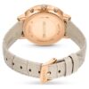 Matrix Tennis Chrono-klocka, tillverkad i Schweiz, läderrem, beige, roséguldtonad yta