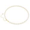 Matrix Tennis-halsband med kristallpärlor, rundslipade, vita, guldpläterade Matrix Tennis-halsband med kristallpärlor, rundslipade, vita, guldpläterade