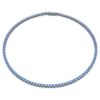 Matrix Tennis-halsband, rundslipad, blå, ruteniumpläterat Matrix Tennis-halsband, rundslipad, blå, ruteniumpläterat