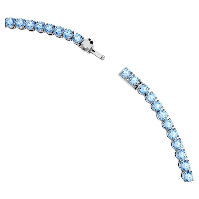 Matrix Tennis-halsband, rundslipad, blå, ruteniumpläterat Matrix Tennis-halsband, rundslipad, blå, ruteniumpläterat