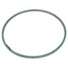 Matrix Tennis-halsband, rundslipad, grönt, ruteniumpläterat Matrix Tennis-halsband, rundslipad, grönt, ruteniumpläterat