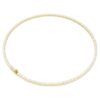 Matrix Tennis-halsband, rundslipade, vita, guldpläterade Matrix Tennis-halsband, rundslipade, vita, guldpläterade