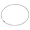 Matrix Tennis-halsband, rundslipade, vita, rodiumpläterade Matrix Tennis-halsband, rundslipade, vita, rodiumpläterade