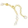 Matrix Tennisarmband Crystal Pearl, rundslipad, vit, guldpläterad