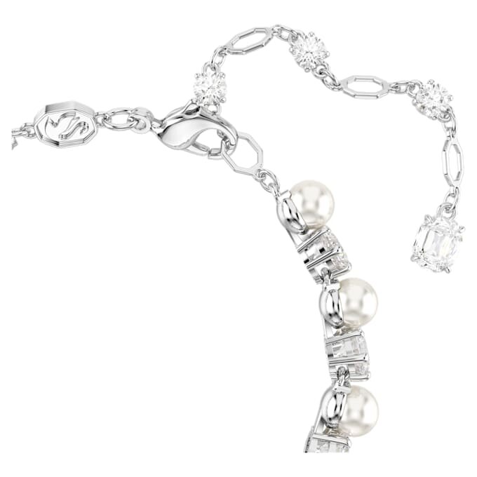 Matrix tennisarmband Crystal Pearl, rundslipad, vit, rodiumpläterad Matrix tennisarmband Crystal Pearl, rundslipad, vit, rodiumpläterad