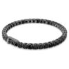 Matrix tennisarmband med rundslipade stenar, svart, ruteniumpläterat Matrix tennisarmband med rundslipade stenar, svart, ruteniumpläterat